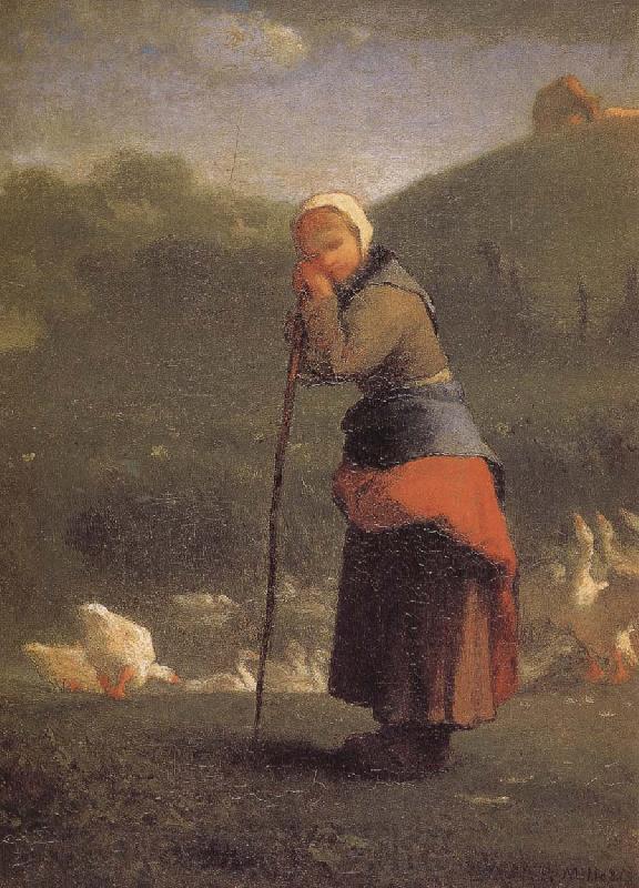 Jean Francois Millet Shepherdess Norge oil painting art